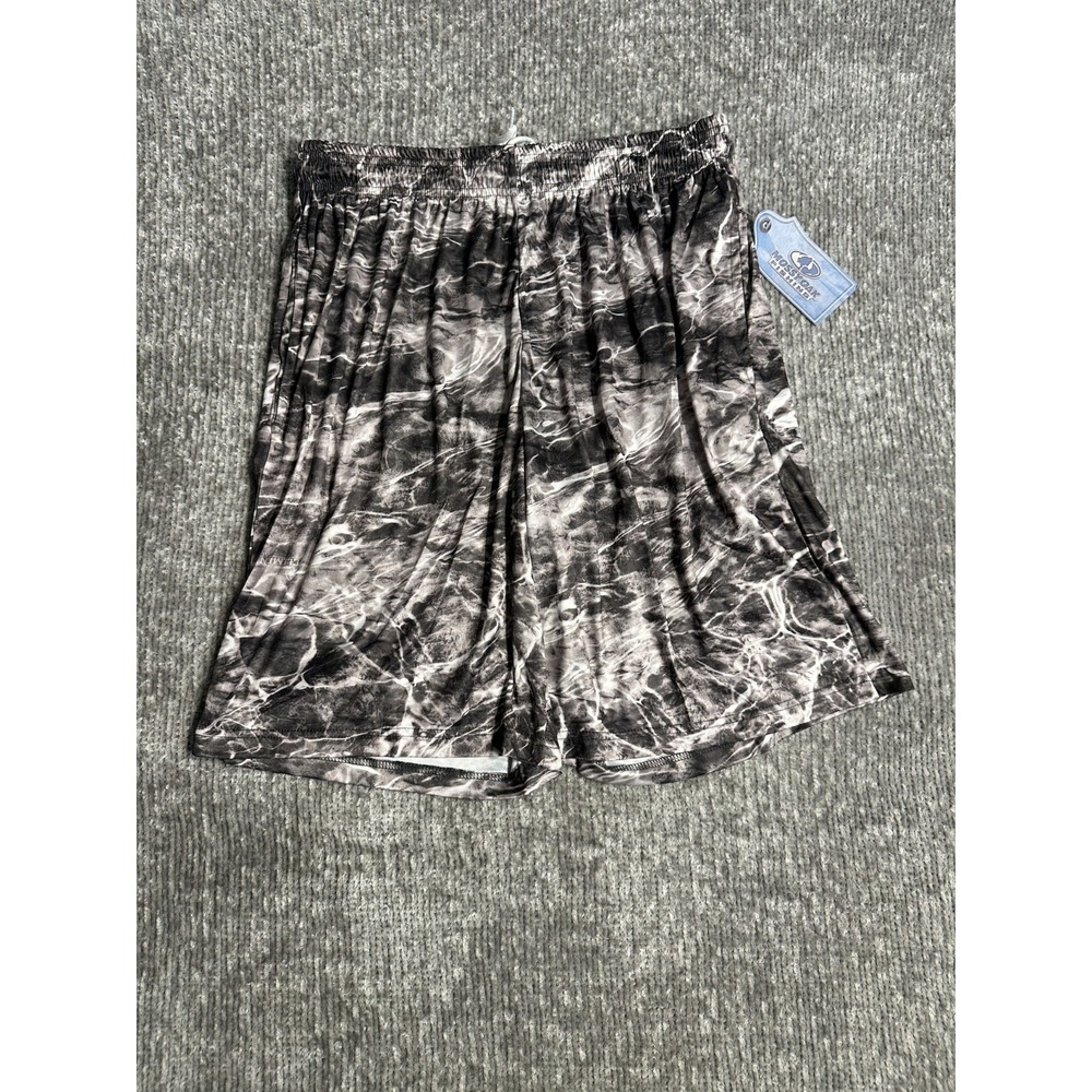 MOSSY OAK FISHING ELEMENTS CAMO MENS GYM SHORTS Performance L NWT